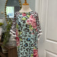 Womens Leopard Fringe Blouse Size 3XL