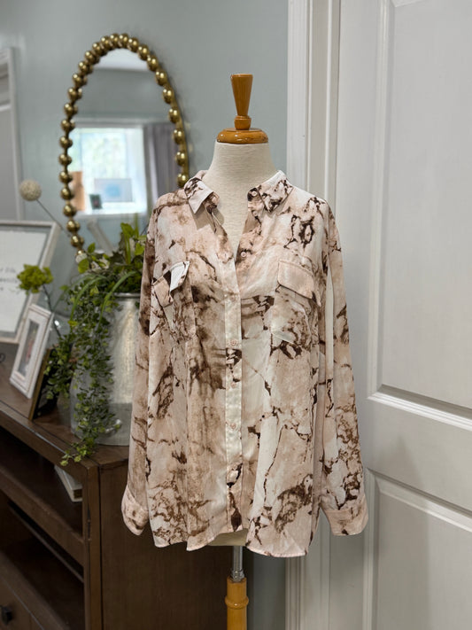 Womens Investments Blouse Size 1X