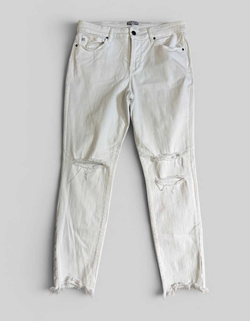 Womens Dear John White Skinny Jeans Size 30 EUC