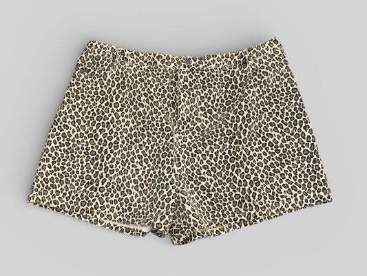 Womens Gilli Leopard Shorts Plus Size 1x & 2x NEW