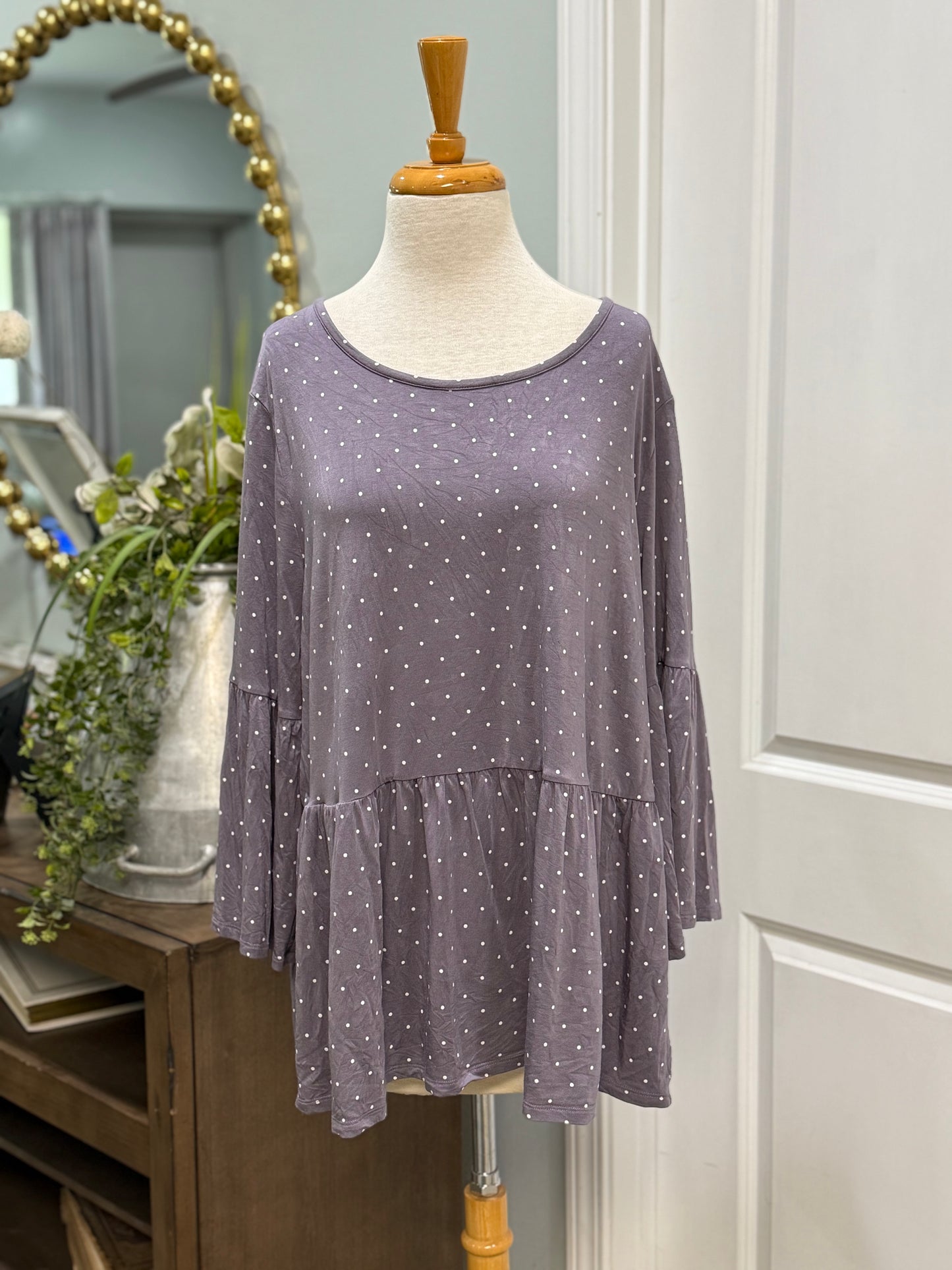 Womens Matilda Jane Polka Dot Blouse Size XXL