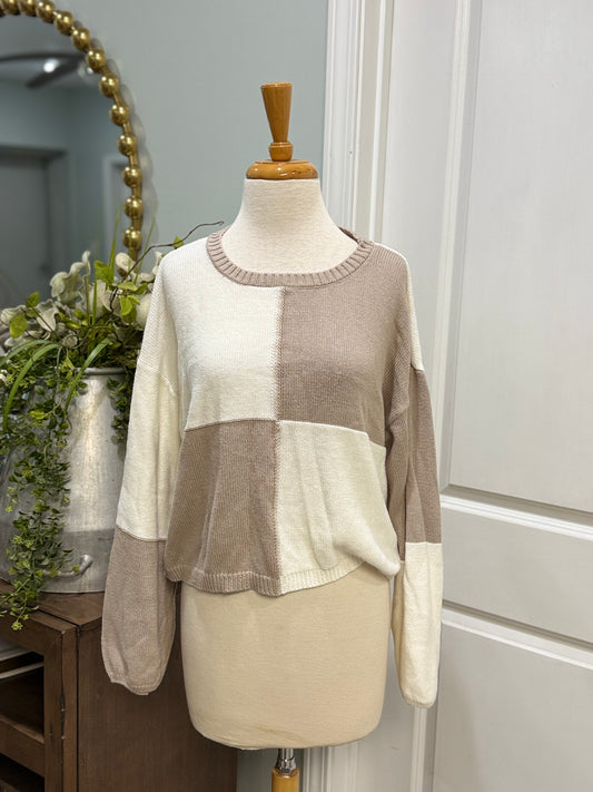 Womens Z Supply Cropped Sweater Size Large