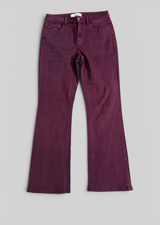Womens Lovervet Burgundy Jeans Size 29/9 EUC