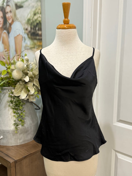 Womens Glam Satin Tank Size Large NWT