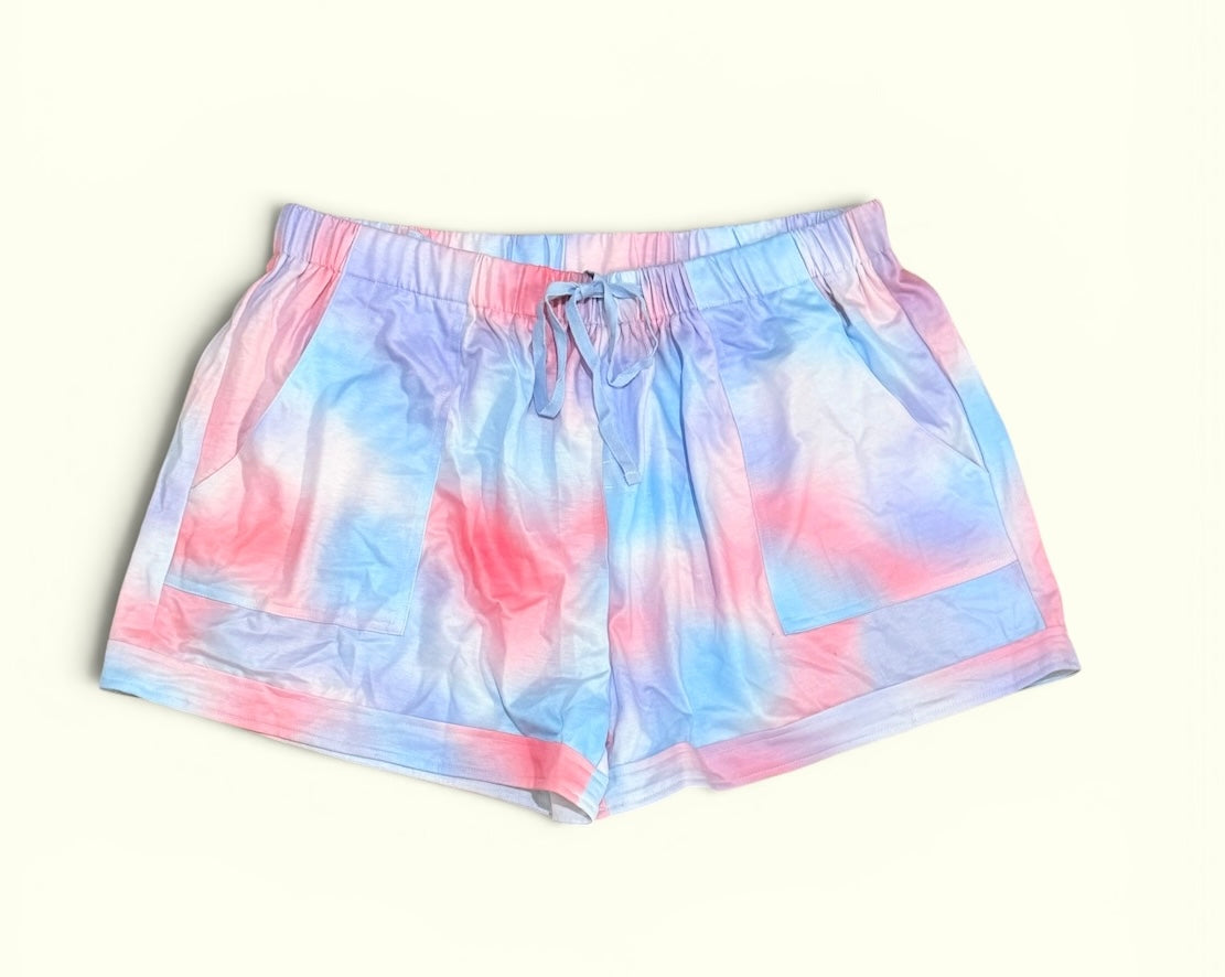 Womens Tie Dye Cotton Shorts 2X NWT