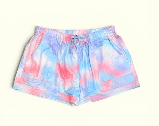 Womens Tie Dye Cotton Shorts 2X NWT