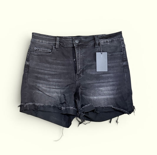 Womens Zenana Black Denim Shorts XL NWT $32