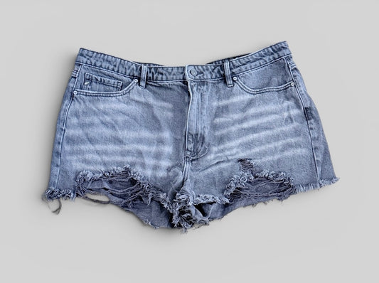 Womens Black Kancan Denim Shorts 3XL EUC