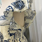 Womens Entro Smocked Navy Dress Size Large NWT $58