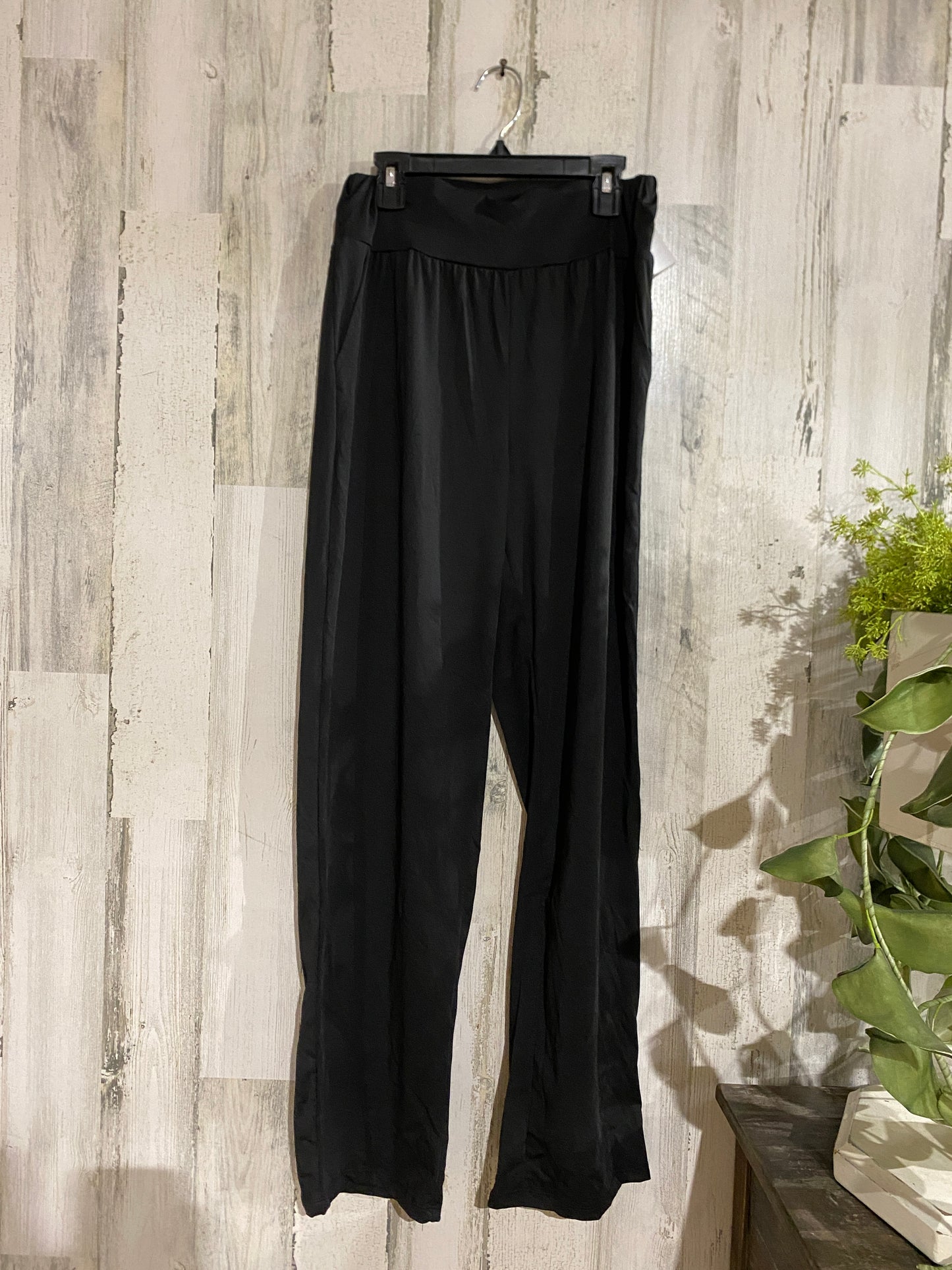 Womens Black Slinky Pants Medium