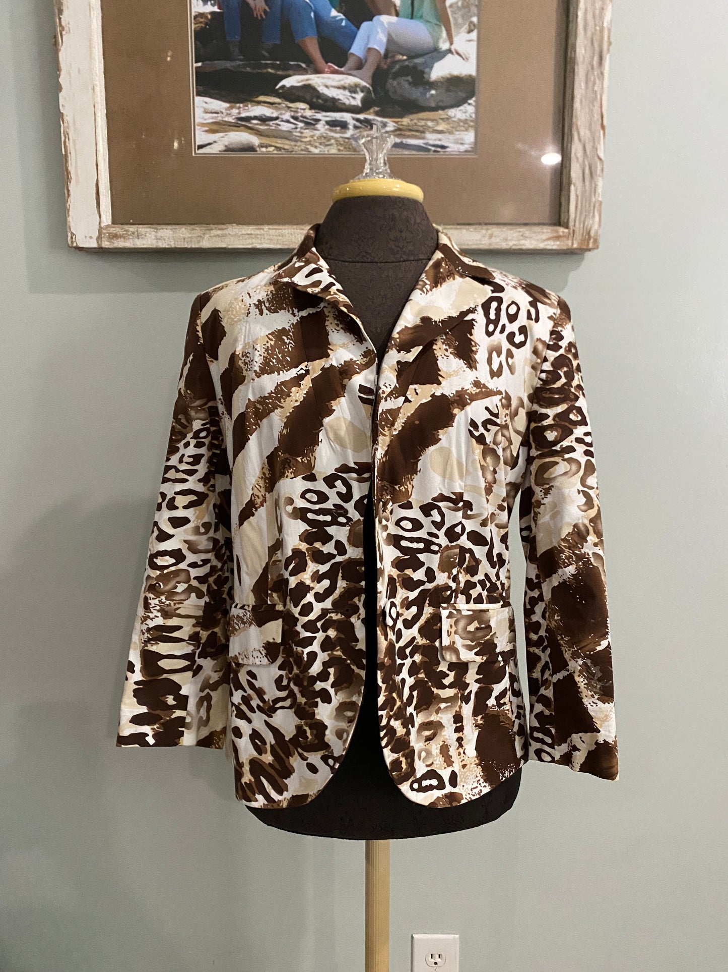 Womens Leopard Blazer 10