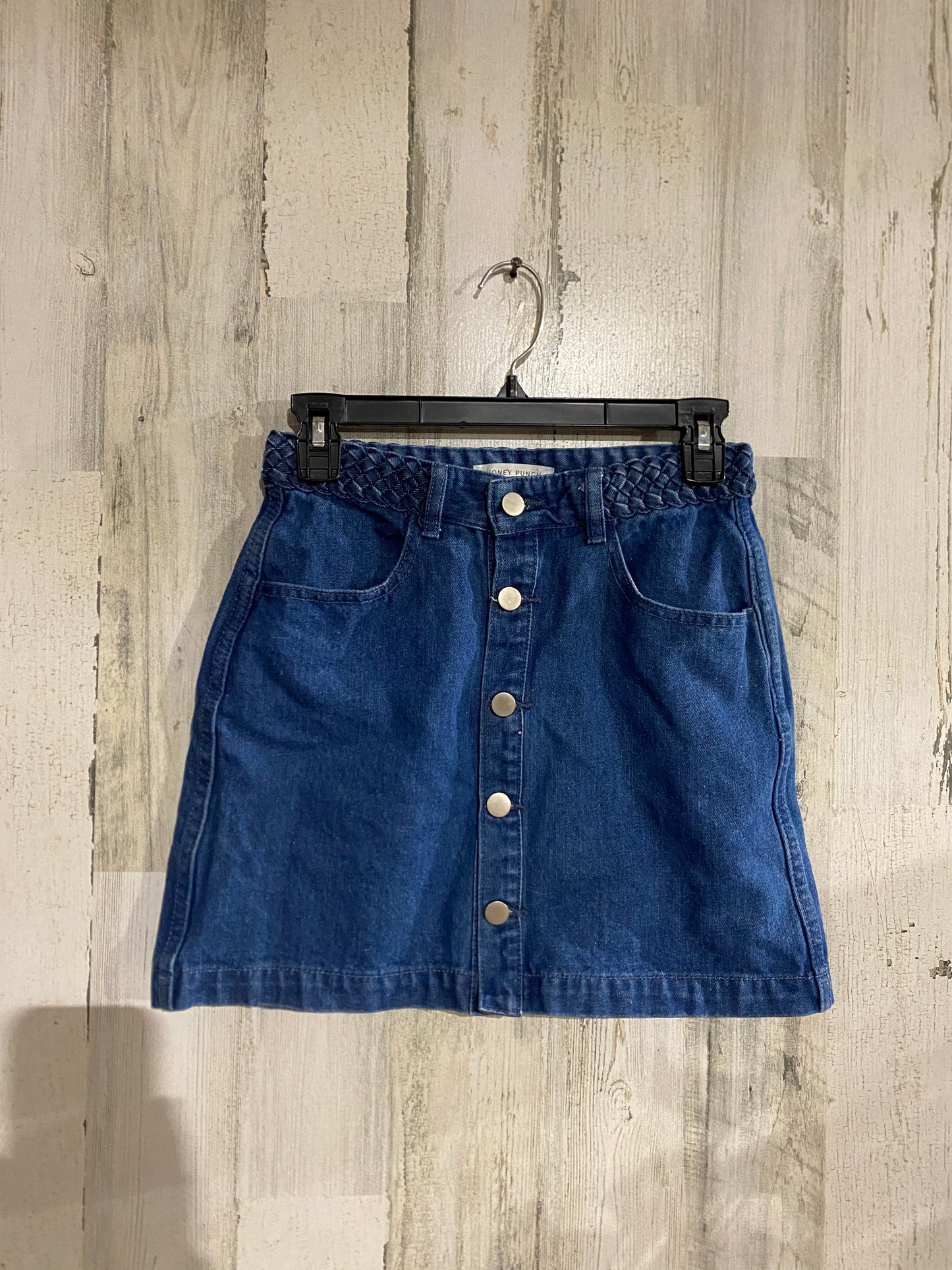 Womens Honey Punch Denim Mini Skirt Small