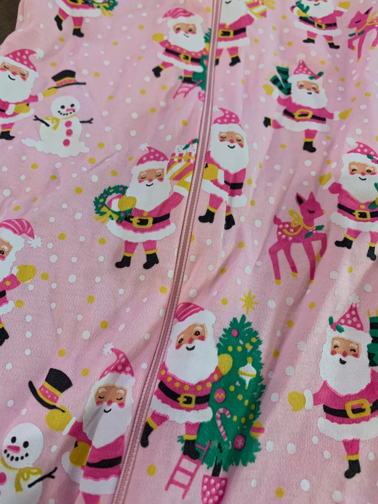 Girls Magnolia Baby Santa Christmas Sleeper Size 6M