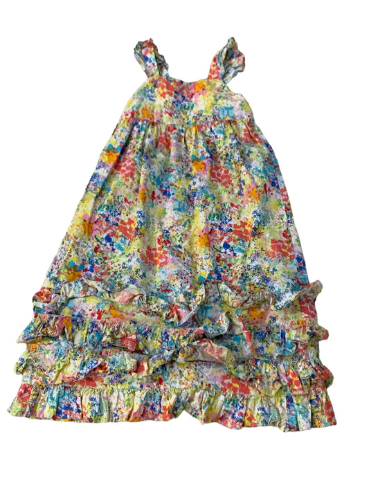 Girls Handmade Floral Dress Sie 6/8