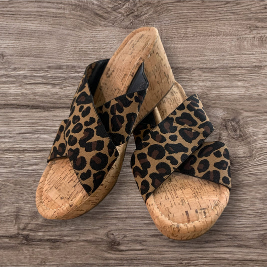 Womens Leopard Comfort Wedges Size 9