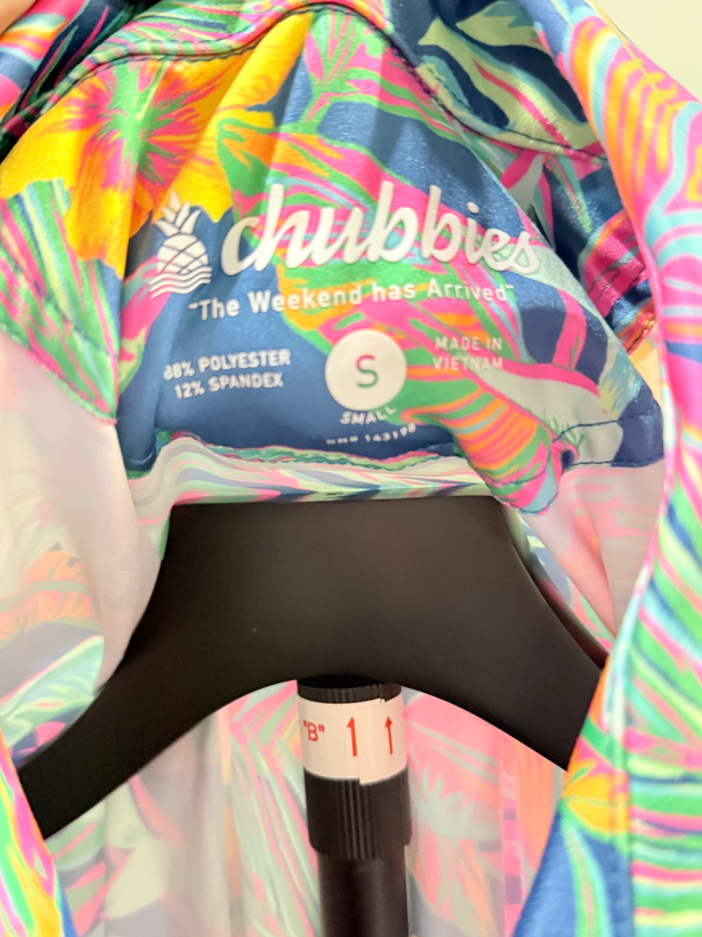Mens Chubbies Floral Polo Small EUC